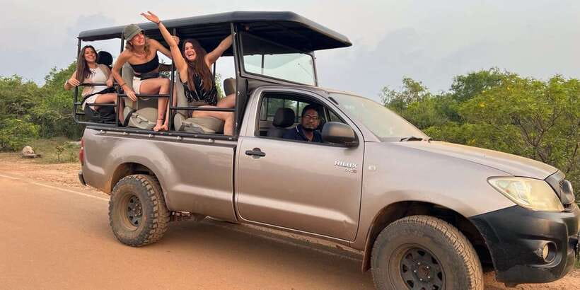 Day Safari From Hambantota - Inside the safari jeep