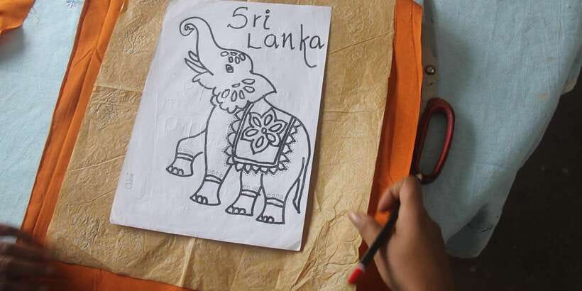 Kandy: Interactive Batik Workshop - Removing the wax and seeing the final design