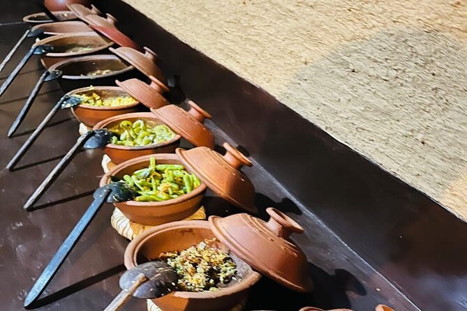 Kandyan Hut Cooking Class - Sitting down to eat what you made