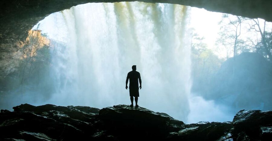 Thrills of Kitulgala - Abseiling beside a waterfall