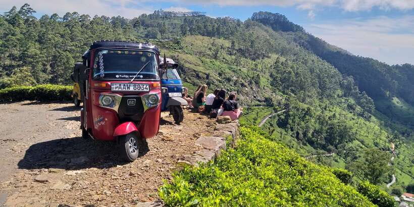 Tuk-Tuk Safari Liptons seat,Tea Fields Hike,TeaFactory Tour - Riding through Bandarawela and Haputale by tuk-tuk