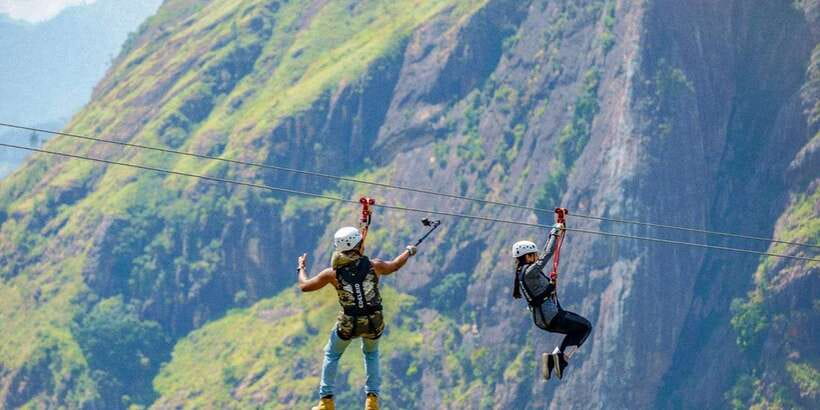 Zip Lining in Ella - The launch is where the nerves arrive